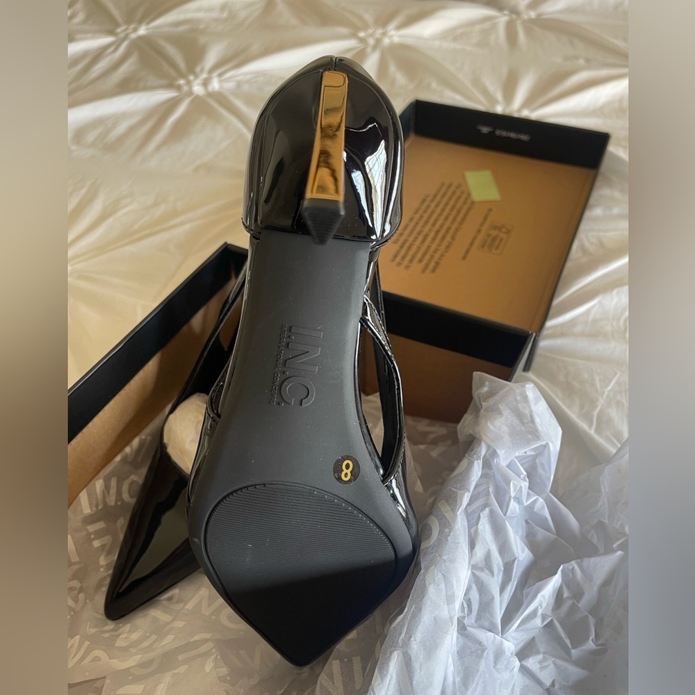 INC International Concepts Black Patent Heels - step out in style - Picture 2 of 4